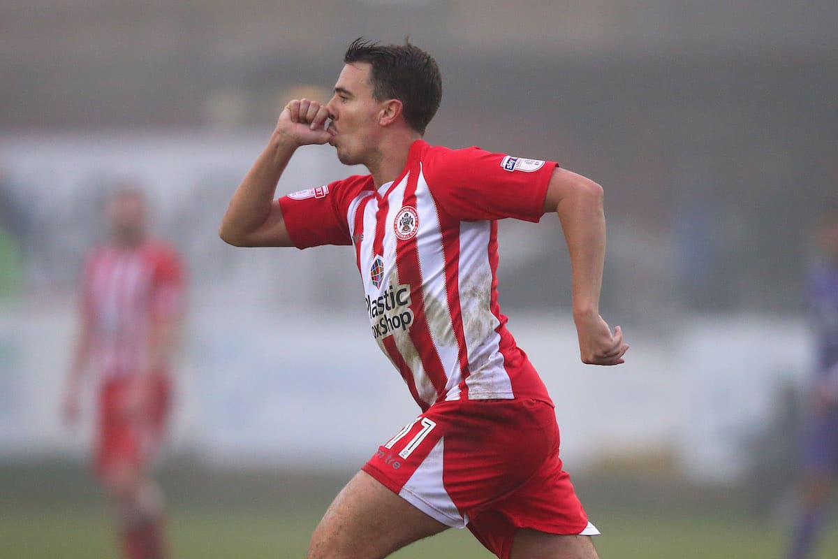 Accrington Stanley celebrating a goal in the FA Cup