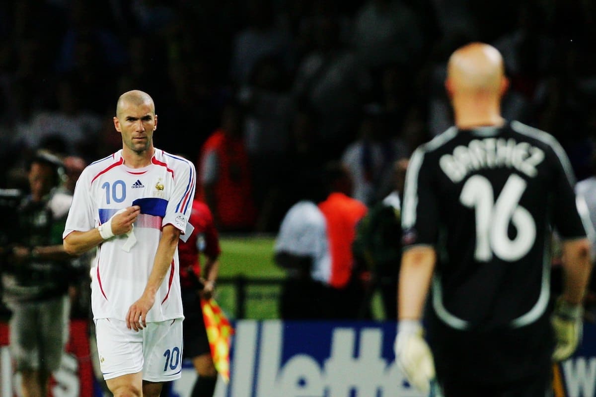 Zidane was sent off in his very last game.