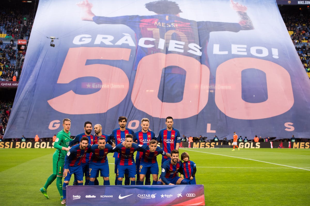 Camp Nou stadium pays tribute to Lionel Messi