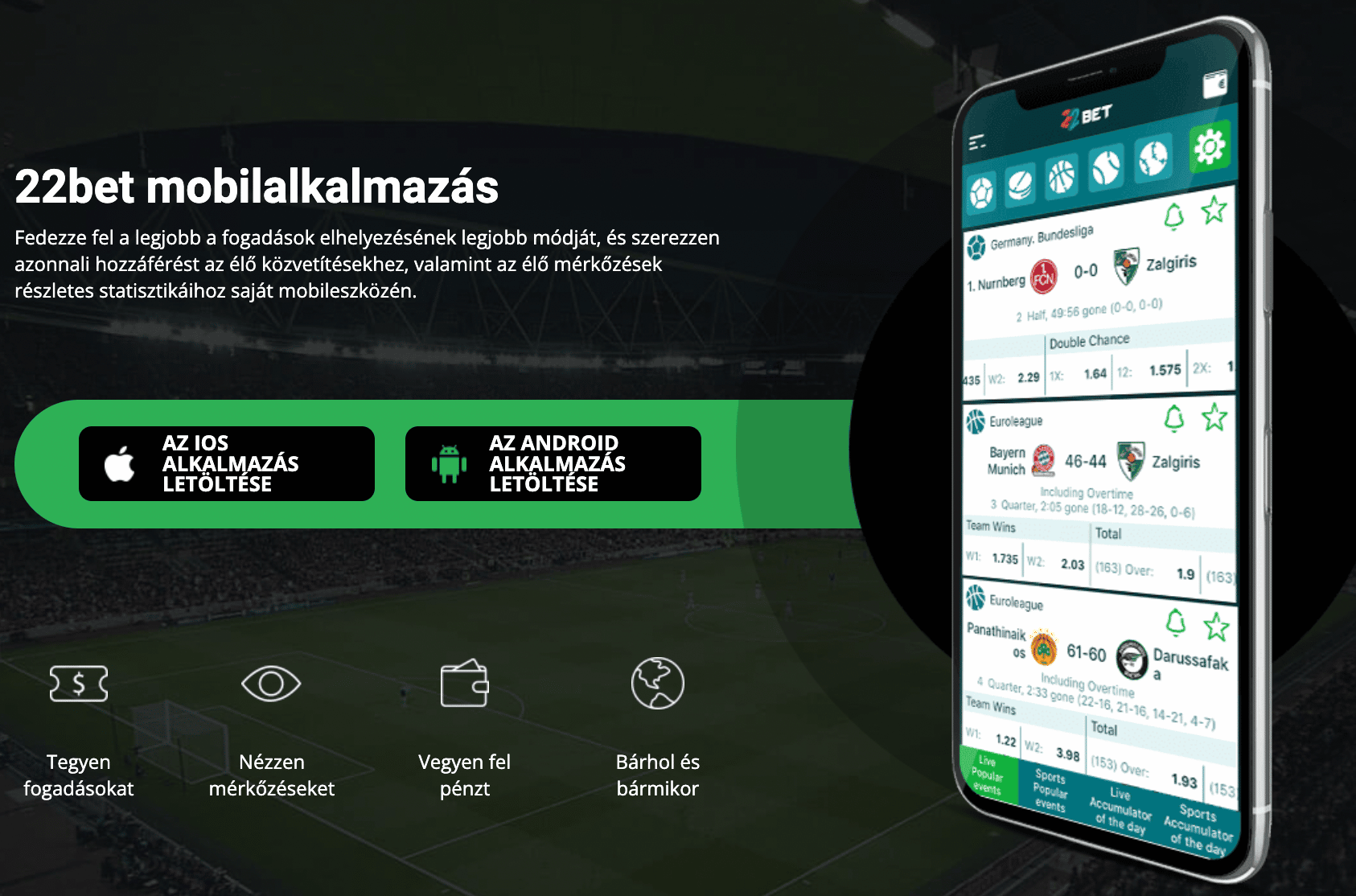 22bet mobilalkalmaz&aacute;s