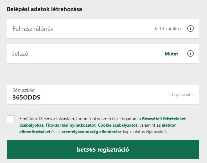 Bet365 b&oacute;nuszk&oacute;d