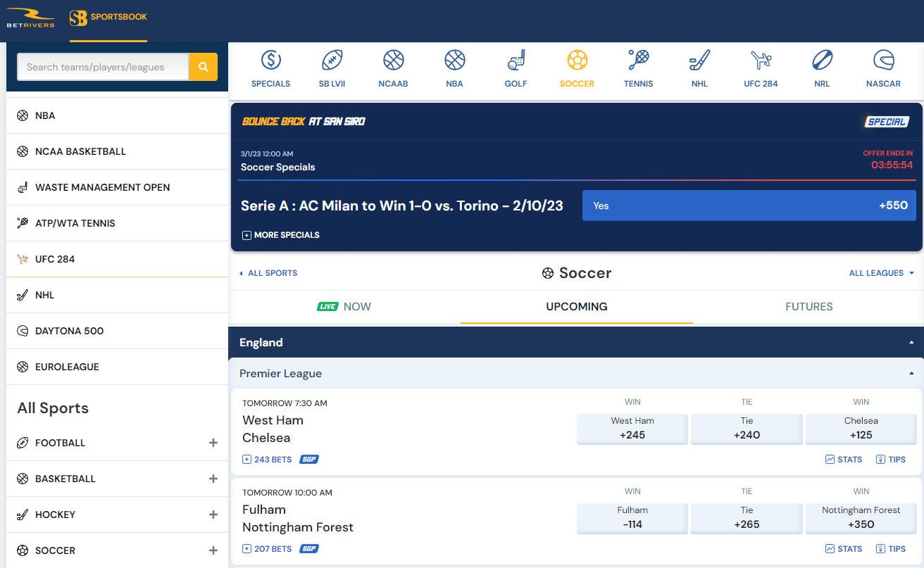 soccer betting options