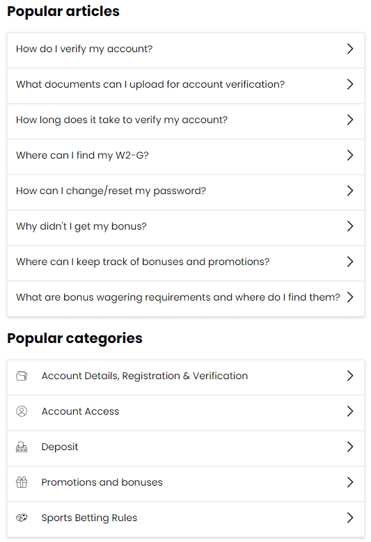 BetMGM USA customer service and FAQ