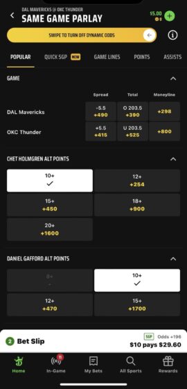 draftkings app betting example us sportsbook