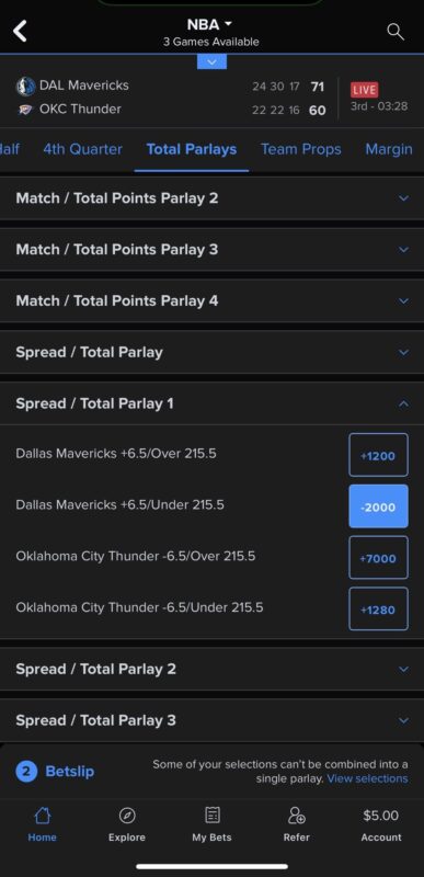 fanduel parlays