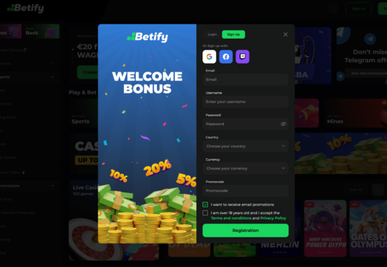 Code promo Betify &ldquo;BETIMAX&rdquo;: 500&euro; de bonus en 2026