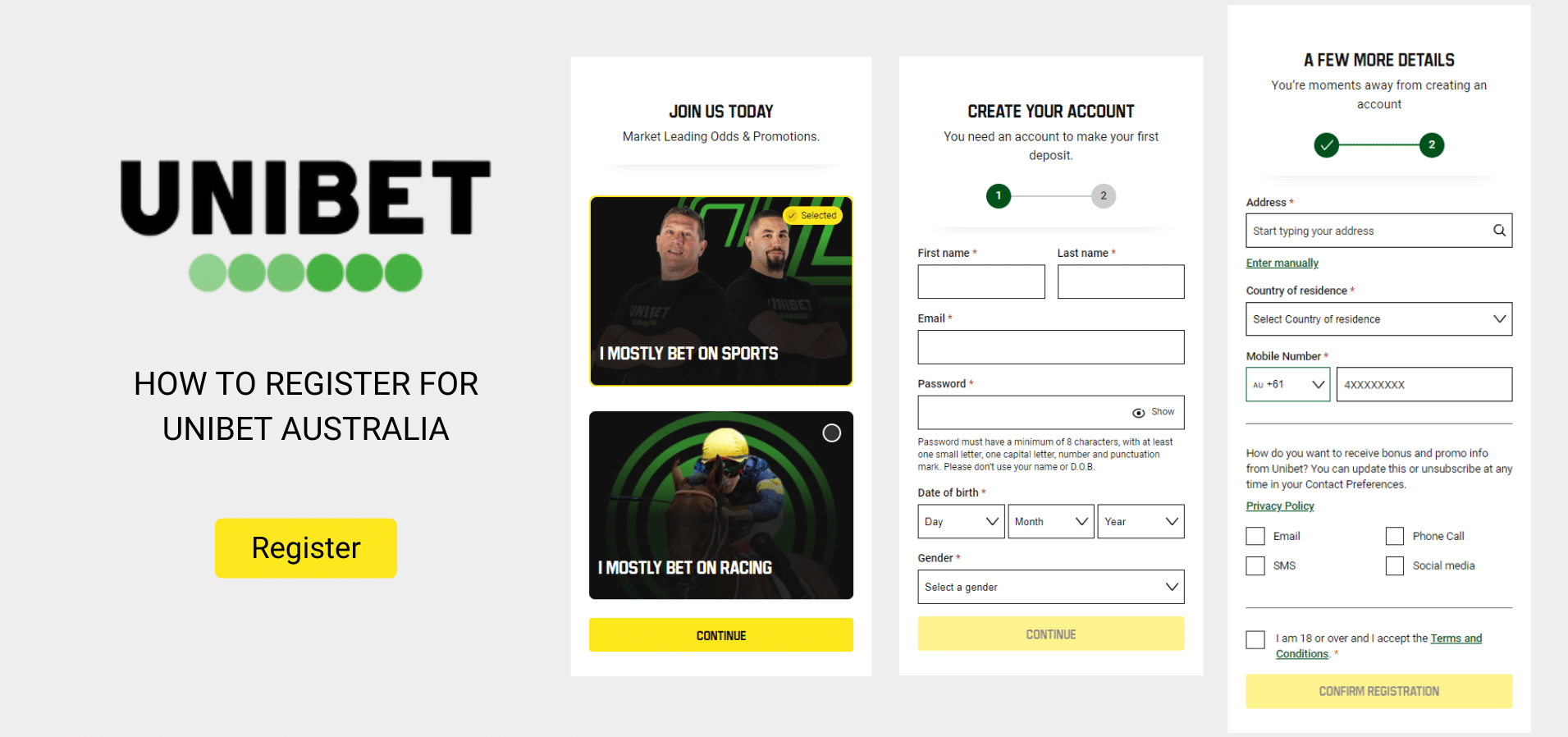 How to register with Unibet Australia