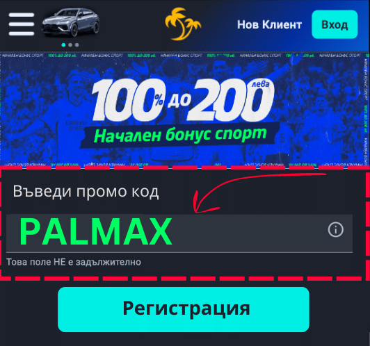 Palmsbet bonus