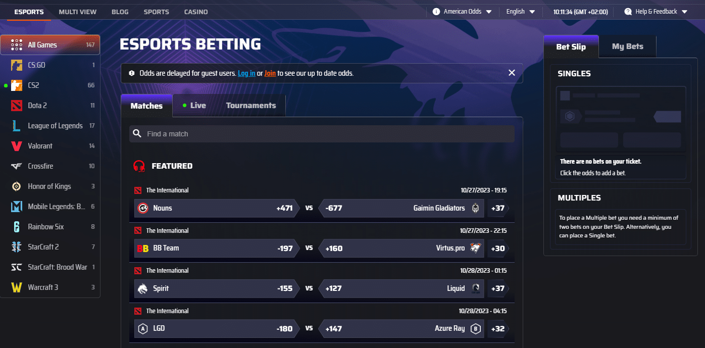 sign up with Pinnacle VIP code to bet on Esports on Pinnacle Canada