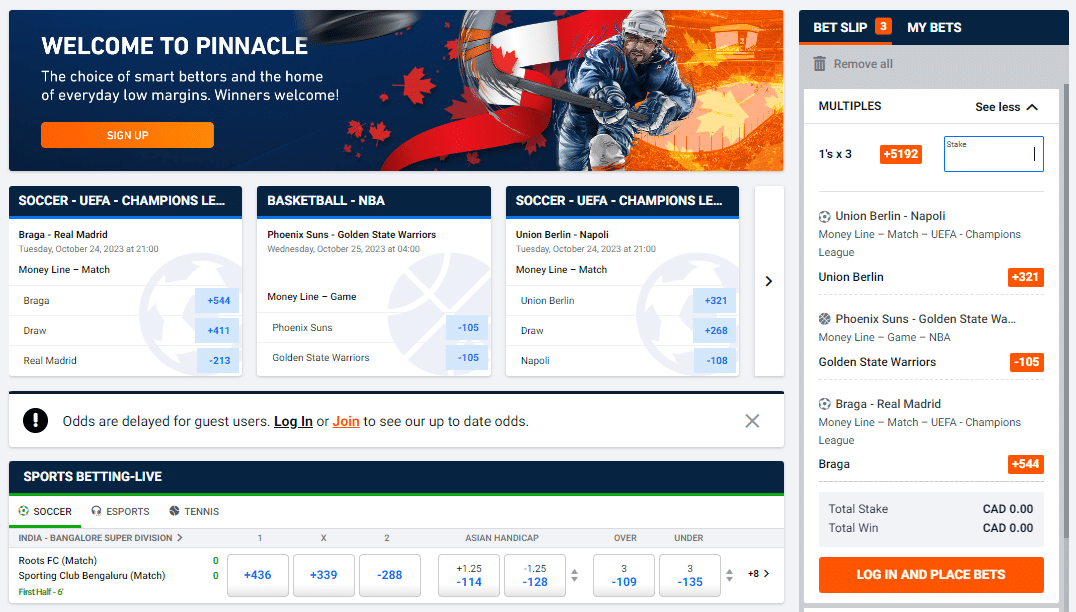 Pinnacle VIP code for Sports and Markets Available on the Pinnacle Platform