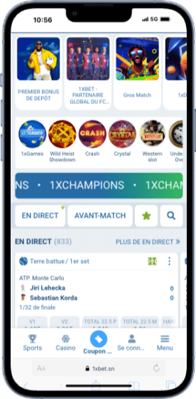 Enregistrez-vous sur 1xBet et pariez sur les rencontres propos&eacute;es