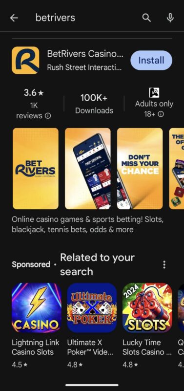 BetRivers on the iOS apps store