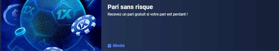 Pari sans risque promo 1xBet