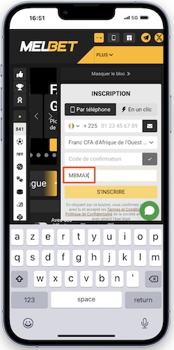 Inscription Melbet code promo 