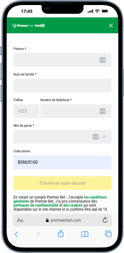 Inscription Betwinner