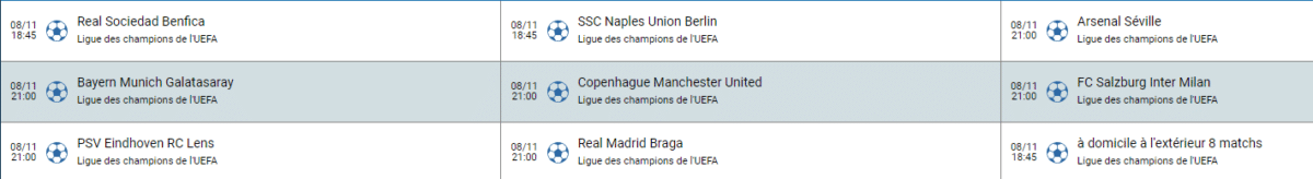 Les matchs de football en ligne disponibles sur 1xBet