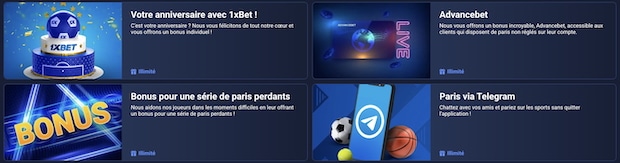 1xBet propose d'excellentes promos