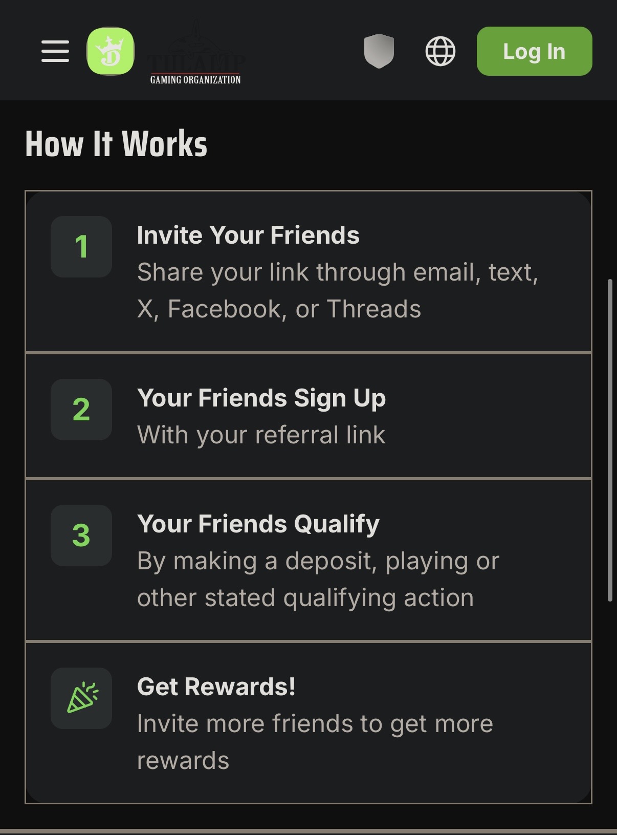 DraftKings friend referral how it works