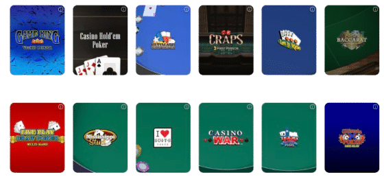 Fanduel Table game offerings