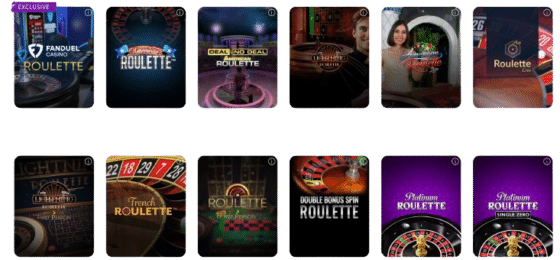 Fanduel Roulette offerings