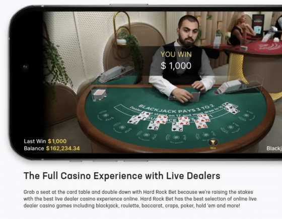 Hard rock bet live dealers