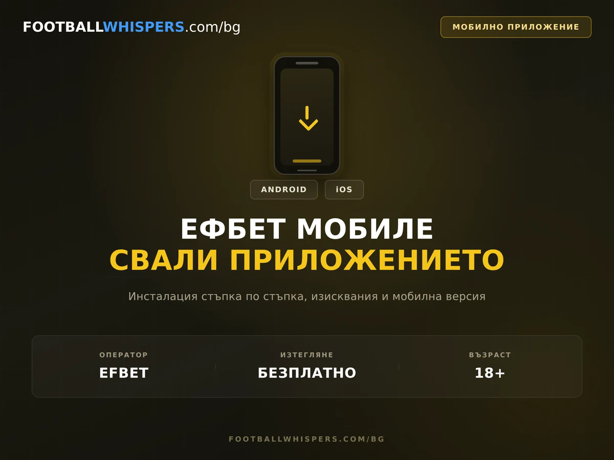 Ефбет мобиле App Ӏ Свали приложението за Android и iOS