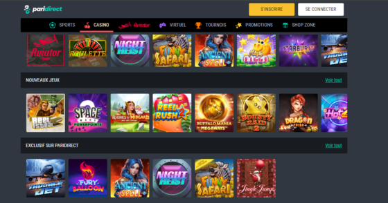 Paridirect - ludoth&egrave;que  du casino 