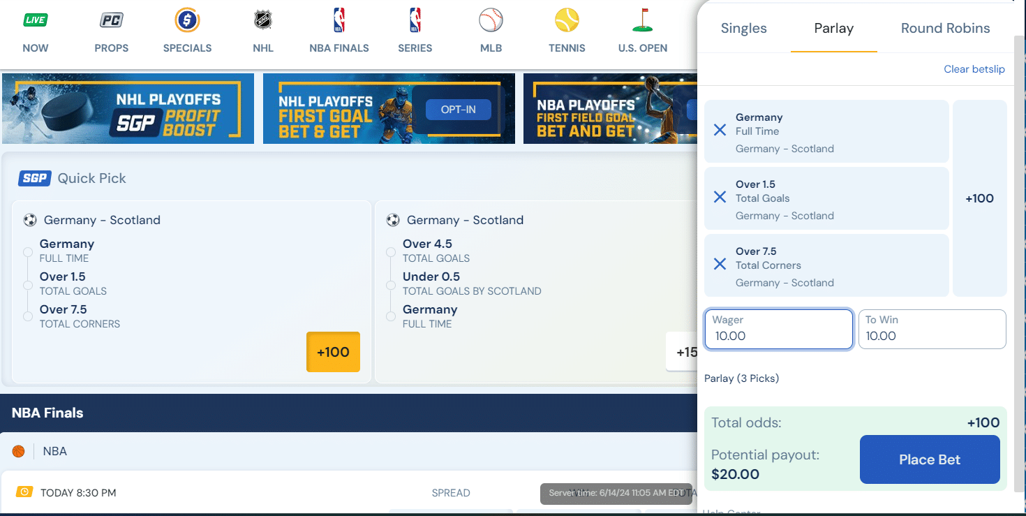 betrivers soccer betting on the euros 2024 parlays