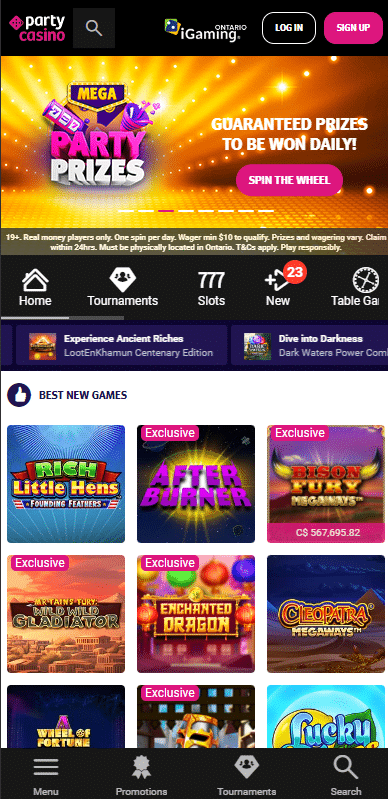 Party Casino ontario gaming online