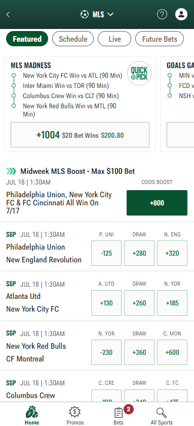 Caesars sportsbook bets