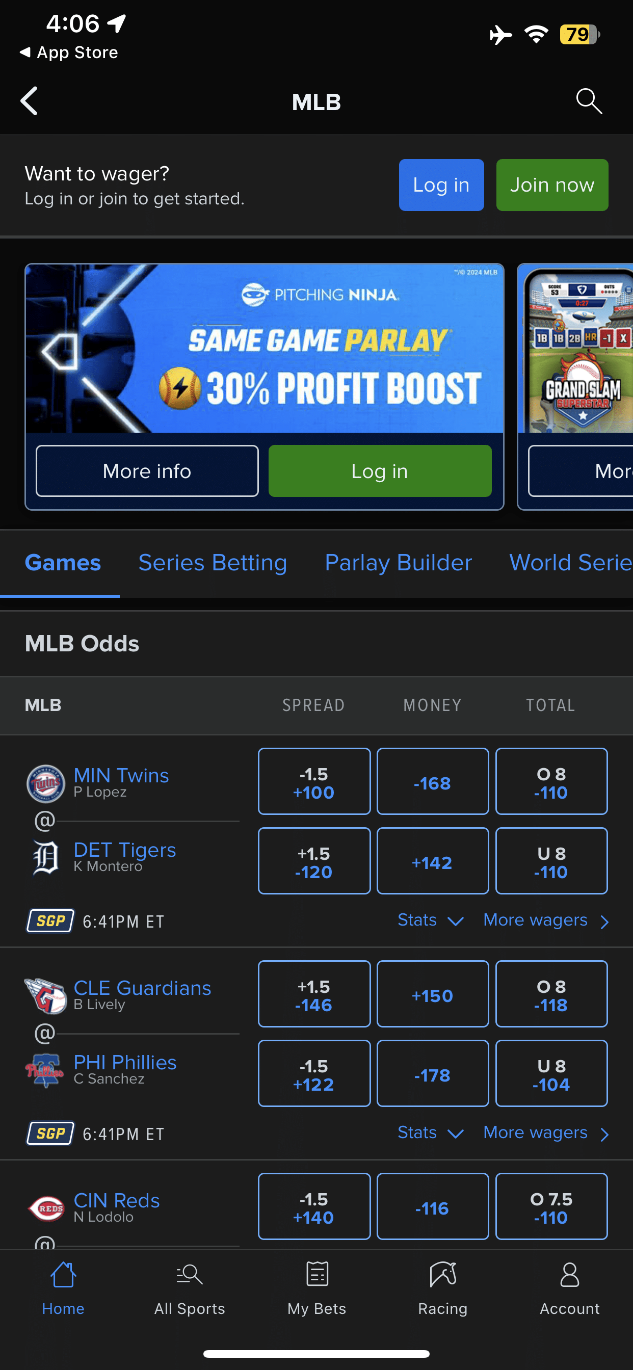 MLB bets