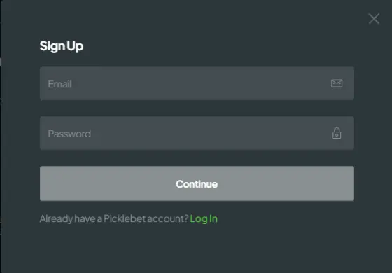 picklebet sign up sheet