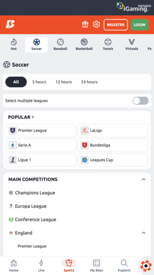 Betano ontario soccer