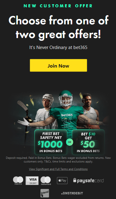 bet365 sign up offers