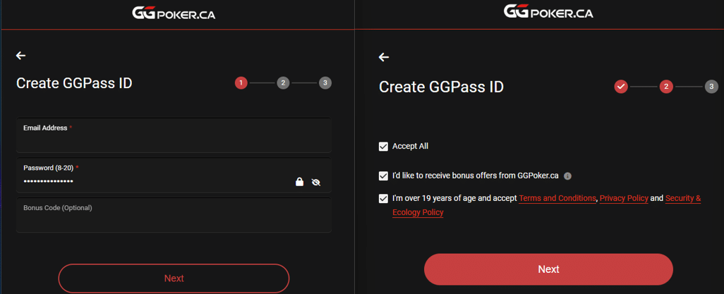 How to sign up in canada for Ggpoker