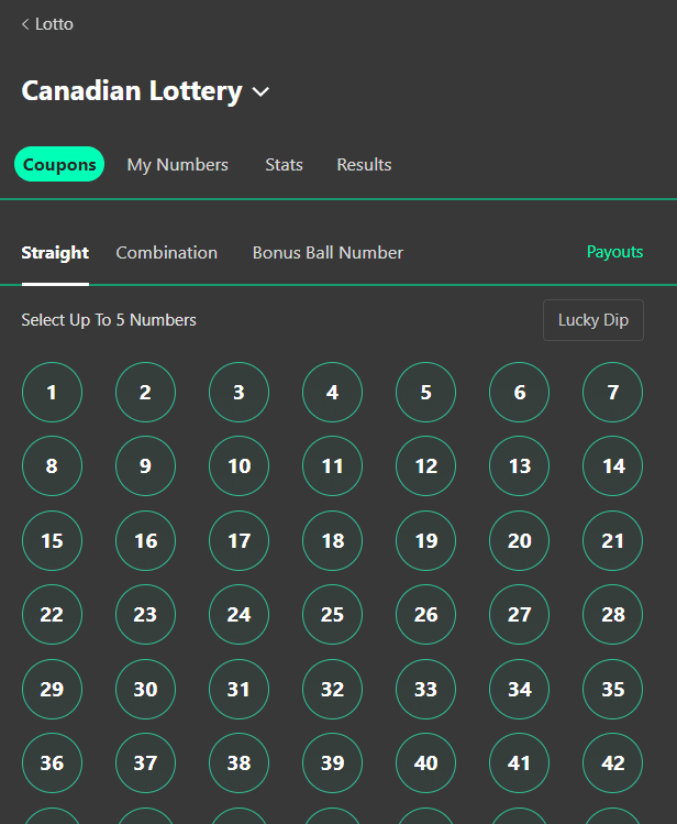playing the lottery in canada on bet365