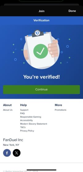 Fandual verification