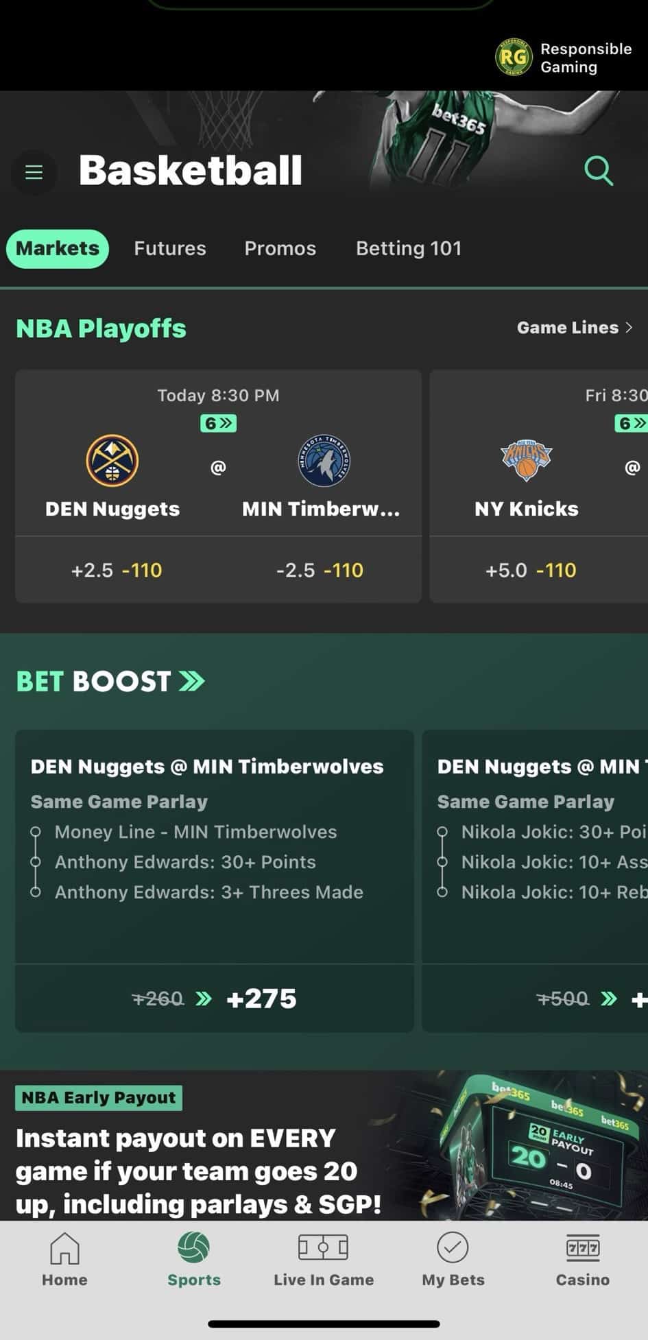 bet365 indiana basketball betting