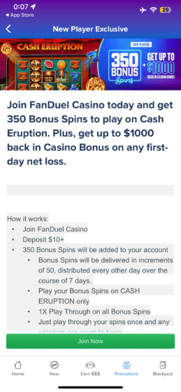 Fanduel casino promo code