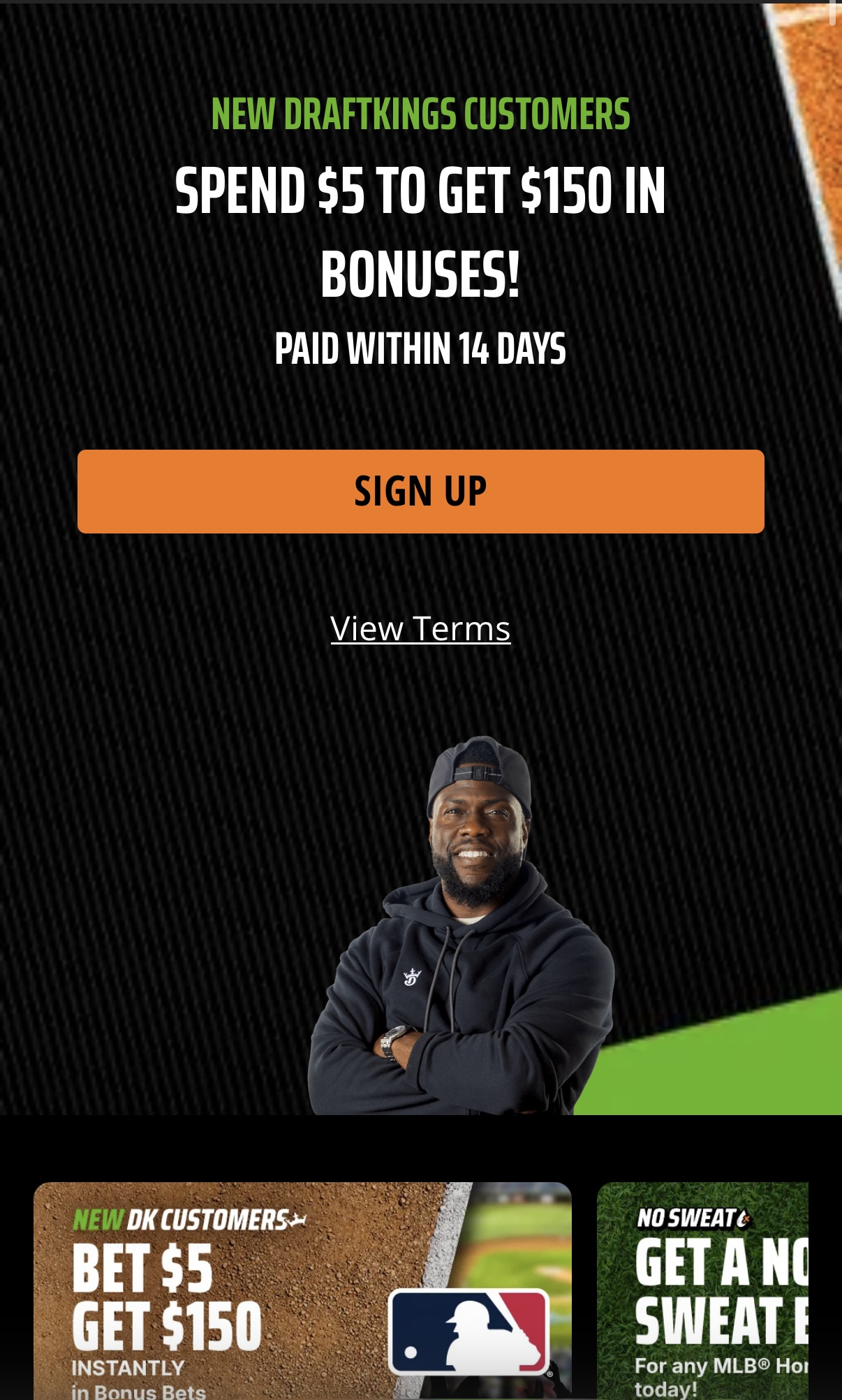 DraftKings mobile welcome bonus 