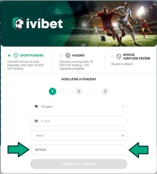 Ivibet regisztr&aacute;ci&oacute;