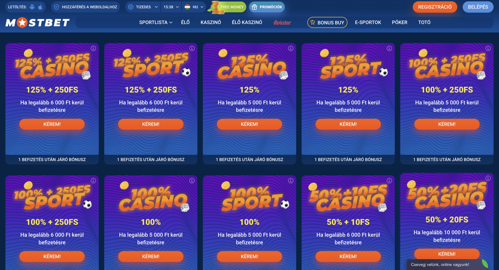 MostBet b&oacute;nuszok