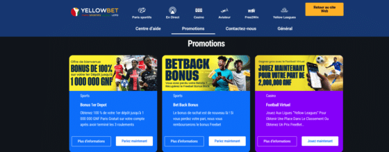 Promotions Yellowbet
