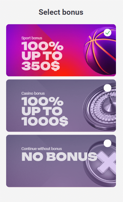 sports offer of up to 350 CAD