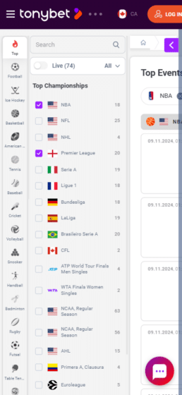 Tonybet best sportsbooks and betting sites Canada