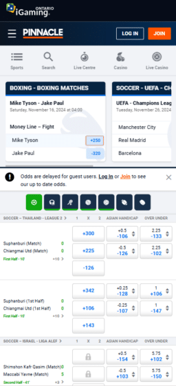 Pinnacle sportsbook canada