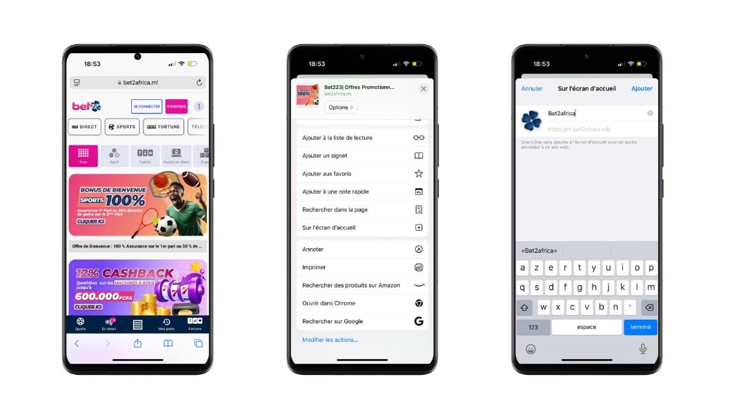 ajouter l'APk sur l'&eacute;cran d'accueil 