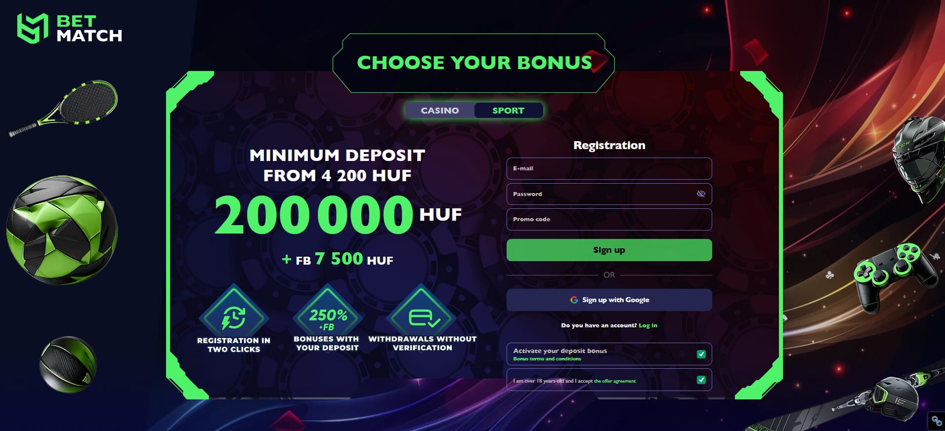 betmatch promocios kod sport bonus