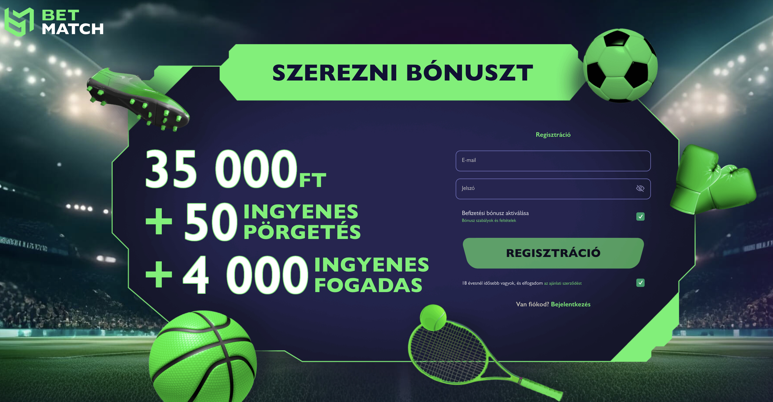 üdvözlő bónusz Bet match betmatch promocios kod bonus