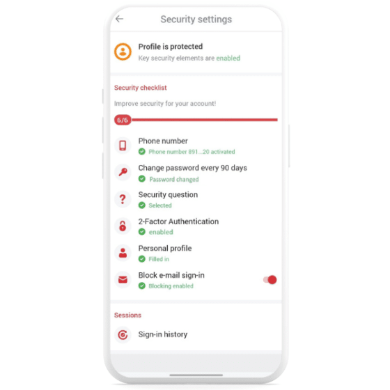 888starz app's security checklist page